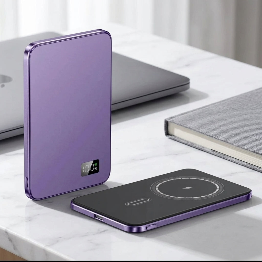 Matte Alloy Magnetic Power Bank