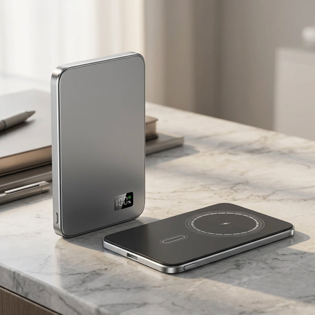 Matte Alloy Magnetic Power Bank