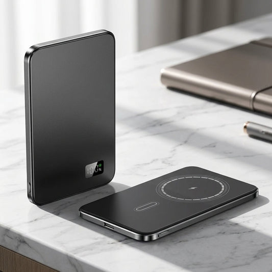 Matte Alloy Magnetic Power Bank