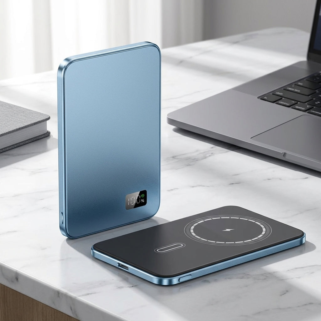 Matte Alloy Magnetic Power Bank